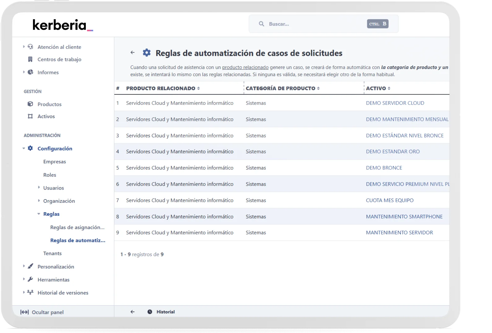 crm configuracion reglas automatizacion